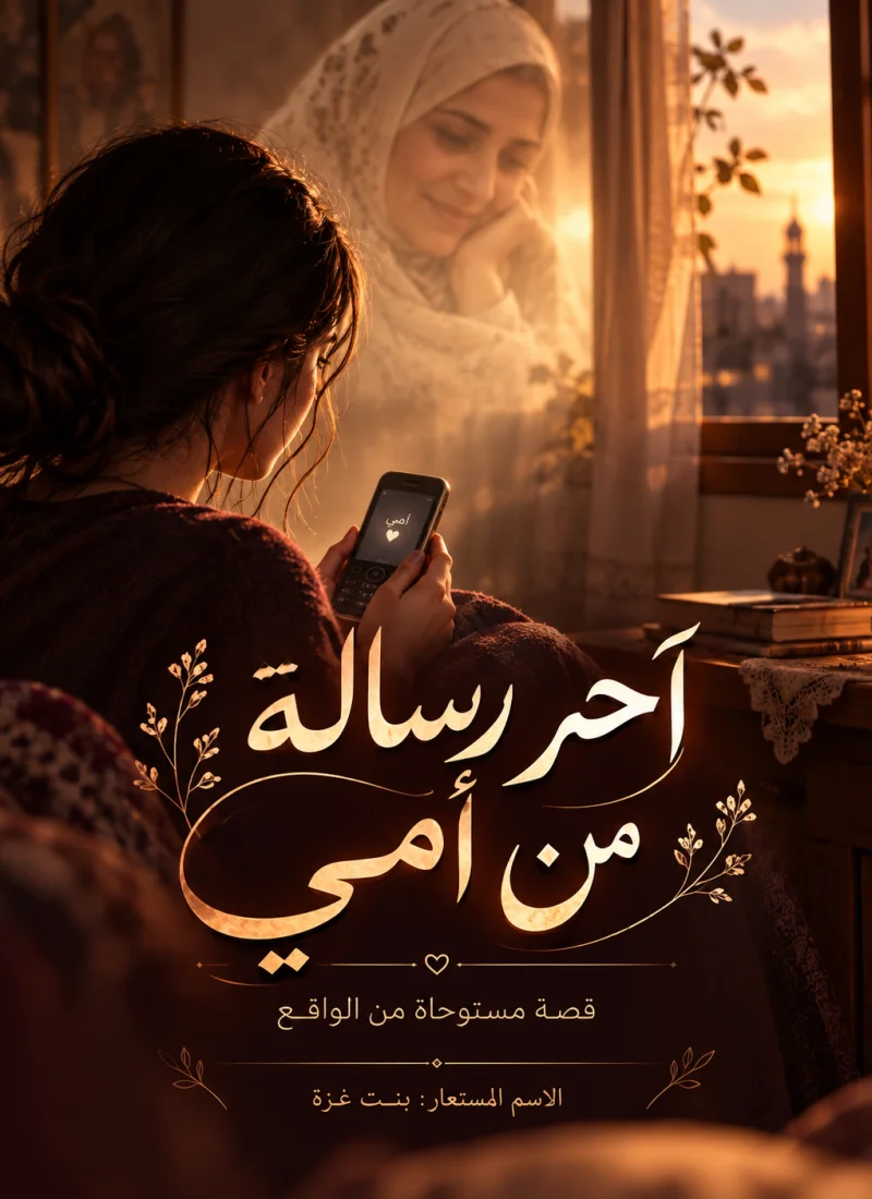 غلاف آخر رسالة من أمي